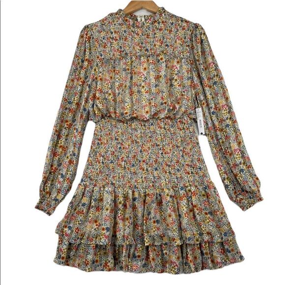 -AQUA Women's Floral Smocked Waist Dress NWT - Picture 1 of 10